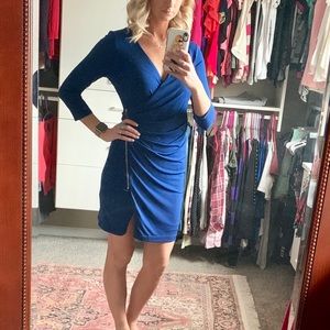 Royal blue nylon Express dress, worn once!